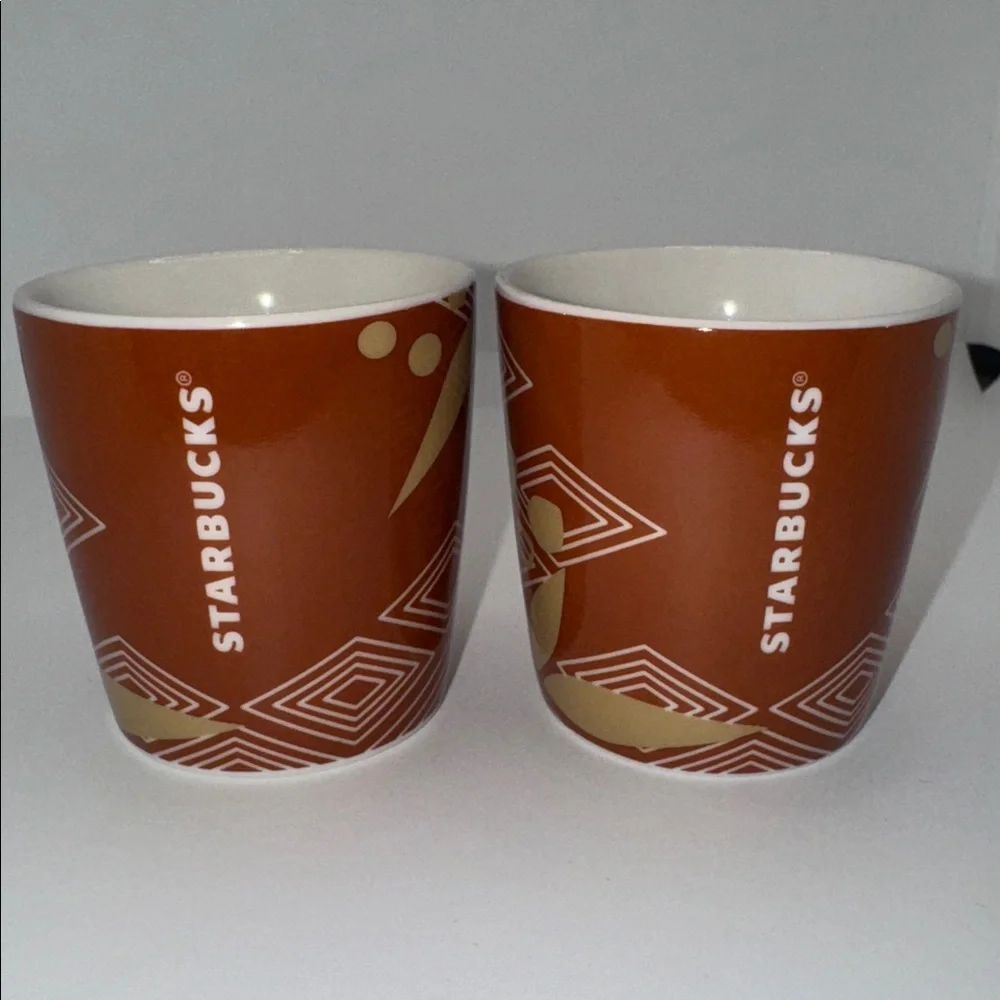 Starbucks Espresso Demitasse Mug Set 2013 ‘Ethiopia’ Collection 3oz